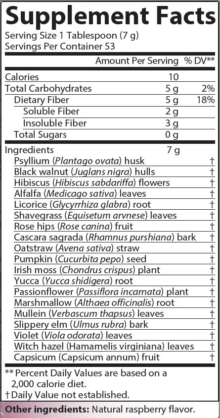 Herbal Fiberblend ® — 13 oz/375 g natural raspberry powder