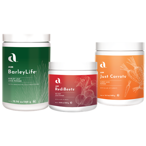 Garden Trio — BarleyLife, Just Carrots, RediBeets powders