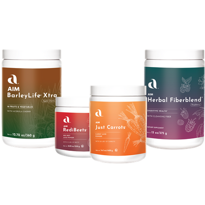 Starter Pack: Xtra Body Booster 3 — Garden Trio with BarleyLife Xtra, rasp. Herbal Fiberblend powders