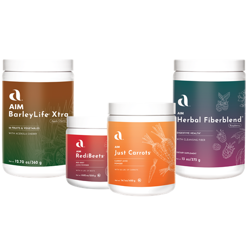 Starter Pack: Xtra Body Booster 3 — Garden Trio with BarleyLife Xtra, rasp. Herbal Fiberblend powders