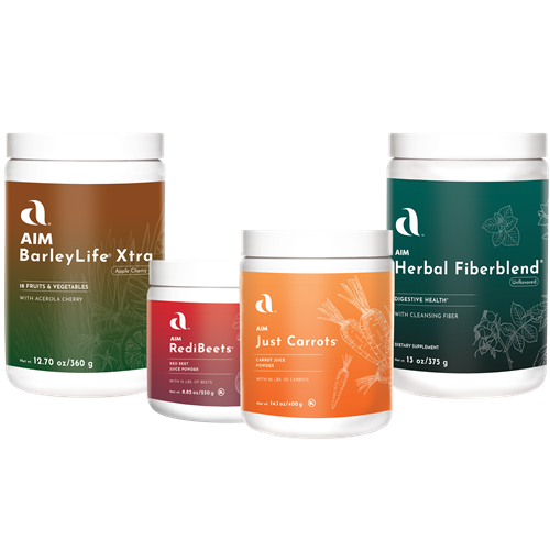 Starter Pack: Xtra Body Booster 4 — GardenTrio w/Barleylife Xtra, unflavored Herbal Fiberblend powders