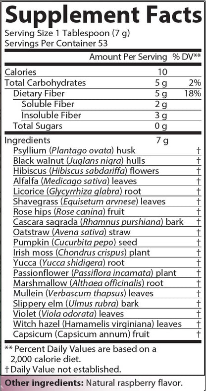 Herbal Fiberblend ® — 13 oz/375 g natural raspberry powder