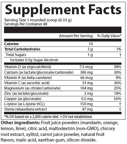 CalciAIM ™ — 14 oz/400 g citrus flavored powder
