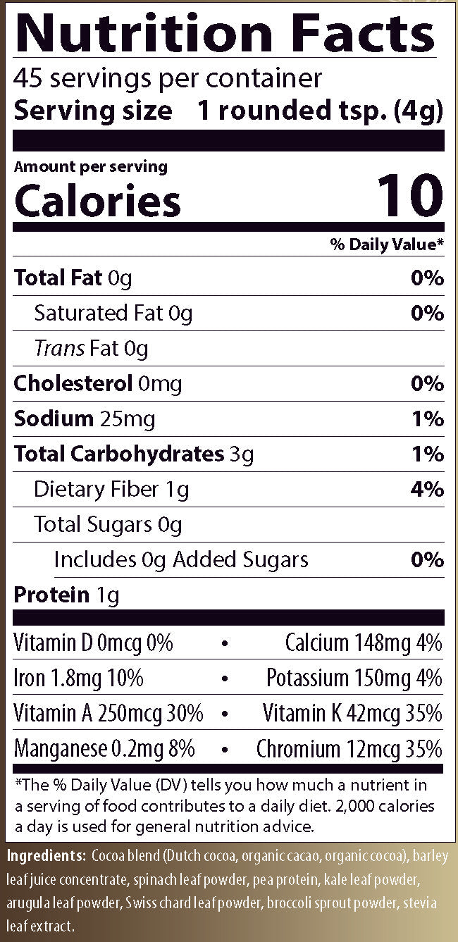 CoCoa LeafGreens ® — 6.35 oz/180g powder