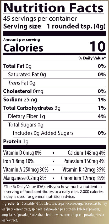 CoCoa LeafGreens ® — 6.35 oz/180g powder