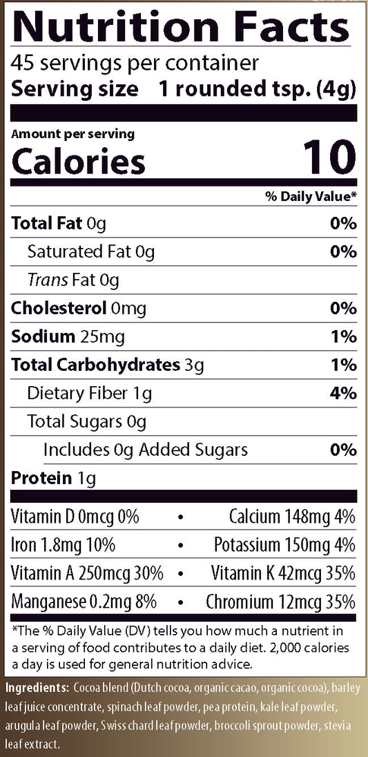 CoCoa LeafGreens ® — 6.35 oz/180g powder